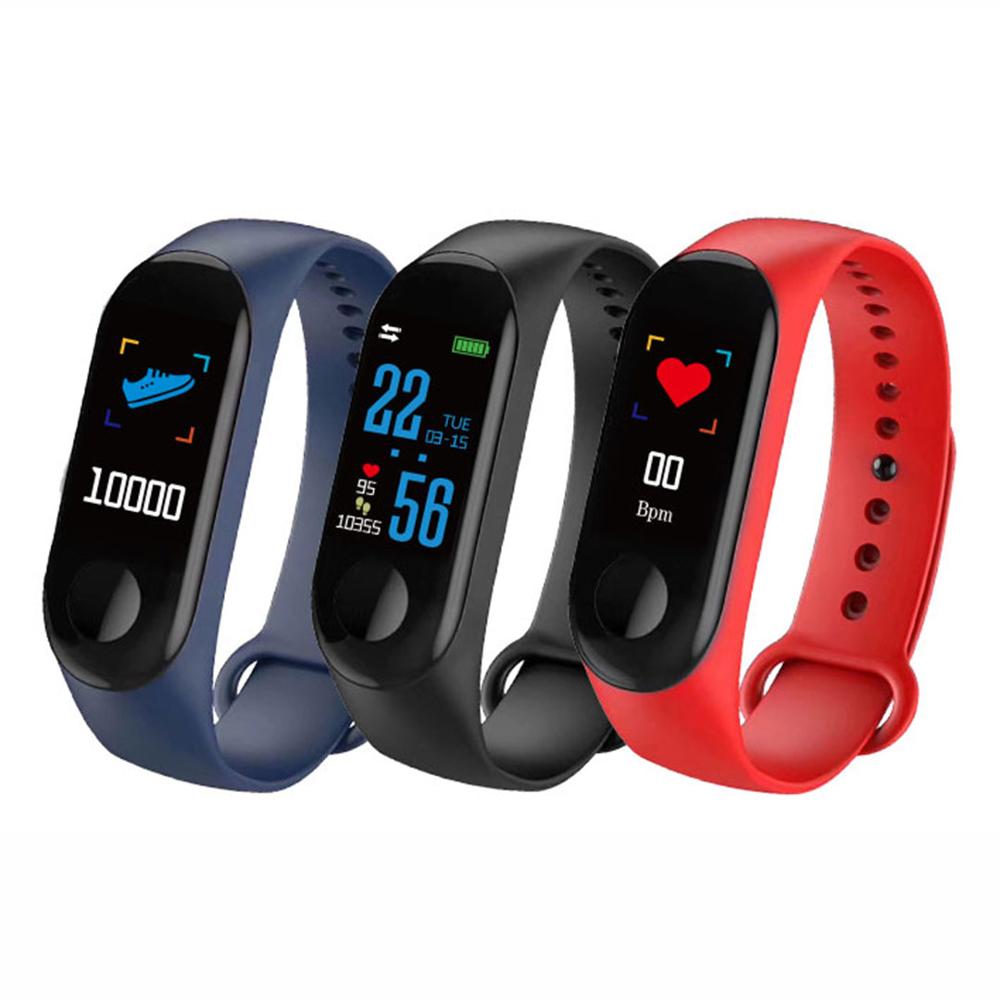 Фитнес-трекер Браслет пульсометр смарт-браслет M3 Smartbracelet приборы для измерения артериального давления с Шагомер Браслет
