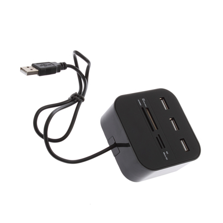 Все в одном мульти-кард-ридер смарт кард-ридер с 3 портами USB 2,0 концентратор комбо для карты памяти SD/MMC/M2/MS
