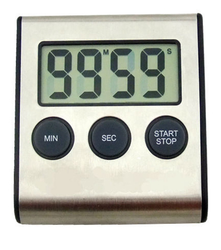Mini Digital Kitchen Cooking Timer, Countdown Incubator Timer with Strong Magnet and Stainless Steel Plate