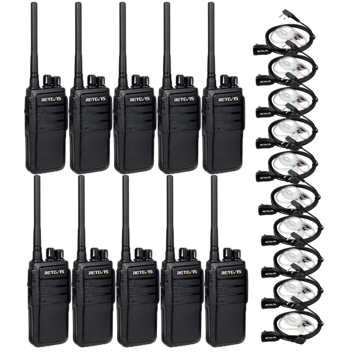Retevis RT21 скремблер шумоподавления безопасности иди и болтай Walkie Talkie S UHF 400-480 МГц 16CH VOX двухстороннее радио Аккумуляторный + 2Pin заушники