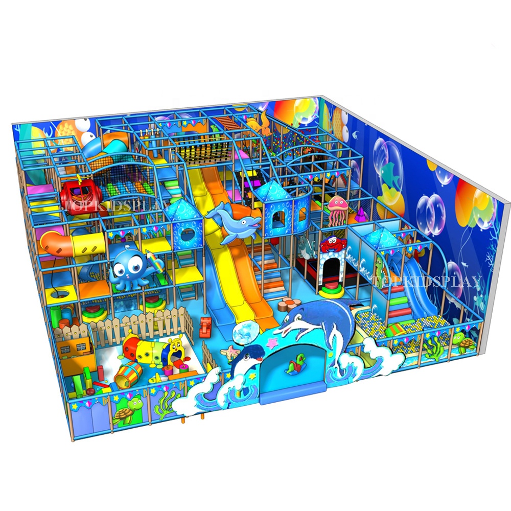 Ocean theme Kids Park playground indoor Amusement Equipment small Playground Indoor design