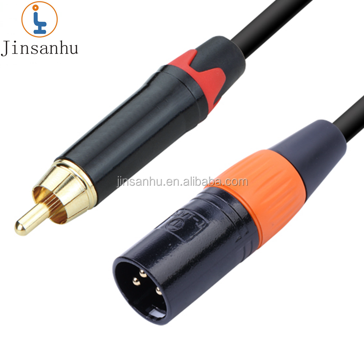 Xlr штекер rca микрофонный кабель connector1m OEM MRC052 позолоченный pin