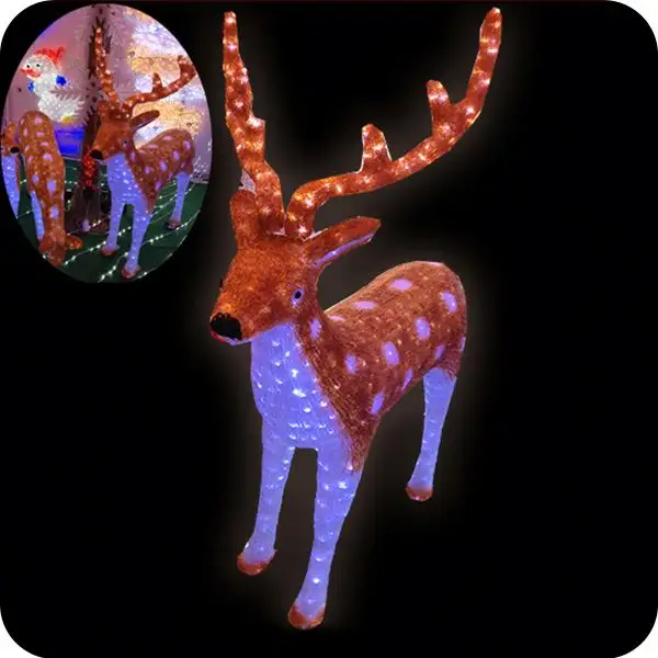 Ornament Ornament Reindeer Xmas Decorations Outdoor Lit Reindeer Large Christmas Deer Lawn Ornaments