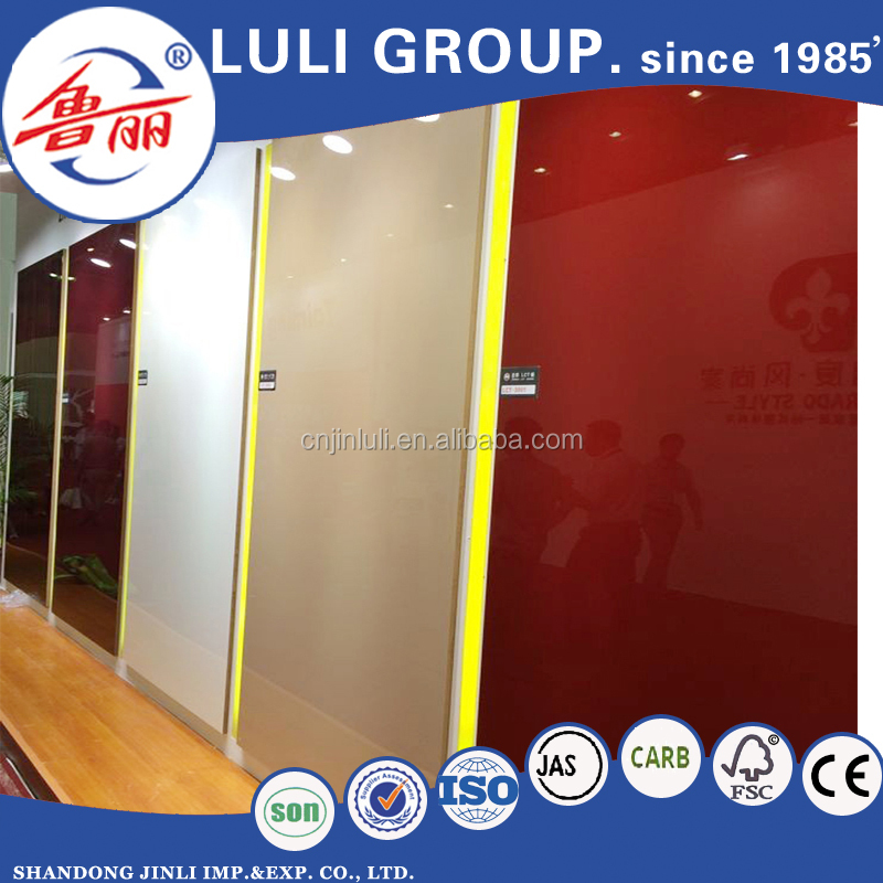 High Gloss Wood Grain Melamine UV Coated MDF Boards for Kitchen Cabinet
