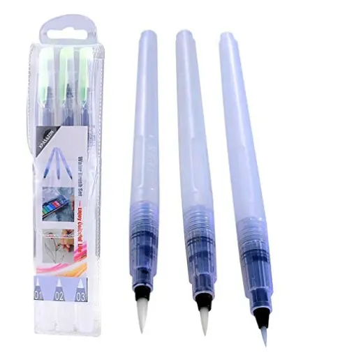 Trasfit Water Brush Pen | Assorted Brush Tips Set for watercolouring Oil Acrylic Painting