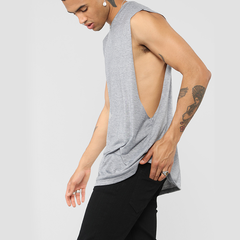 custom mens loose fit sleeveless t-shirt tank top gym muscle cut stringer tank tops wholesale
