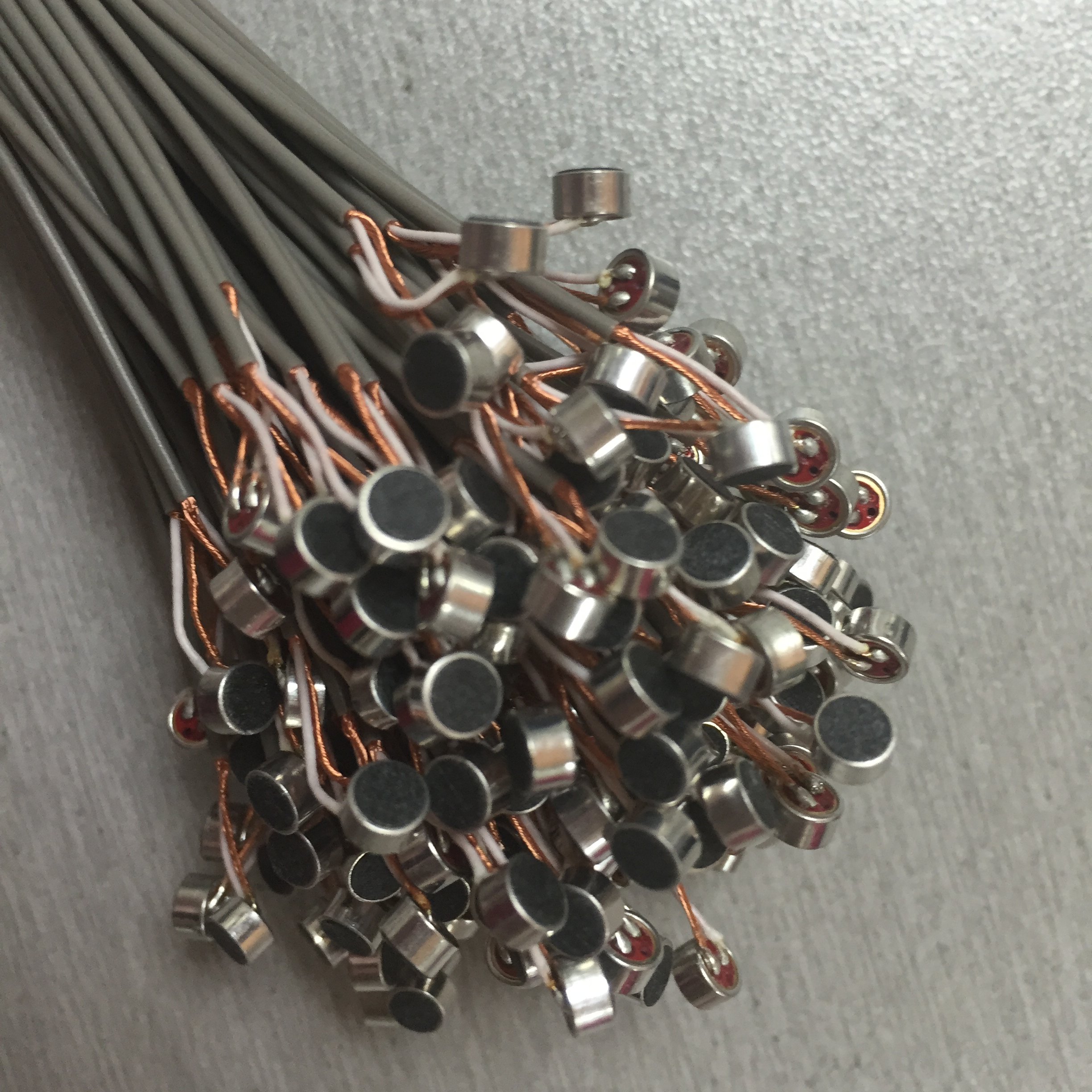 4*1.5mm electret condenser microphone with shielding cable for electromagnetic interference resistance product