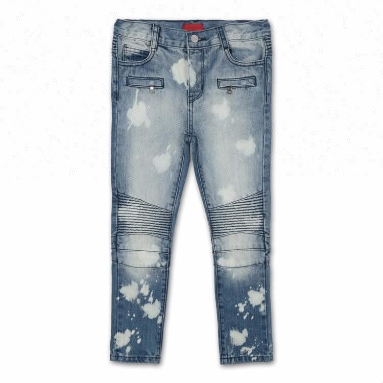 Royal wolf denim jeans manufacturer 8000pcs clear out pants child stock biker jeans