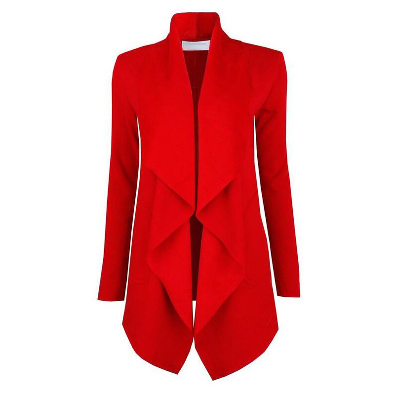 YSMARKET Fashion Women Jackets Loose Long Jacket Slim Fit Ladies Coat Solid Color Flock Outerwear Europe Casaso Feminino E9752