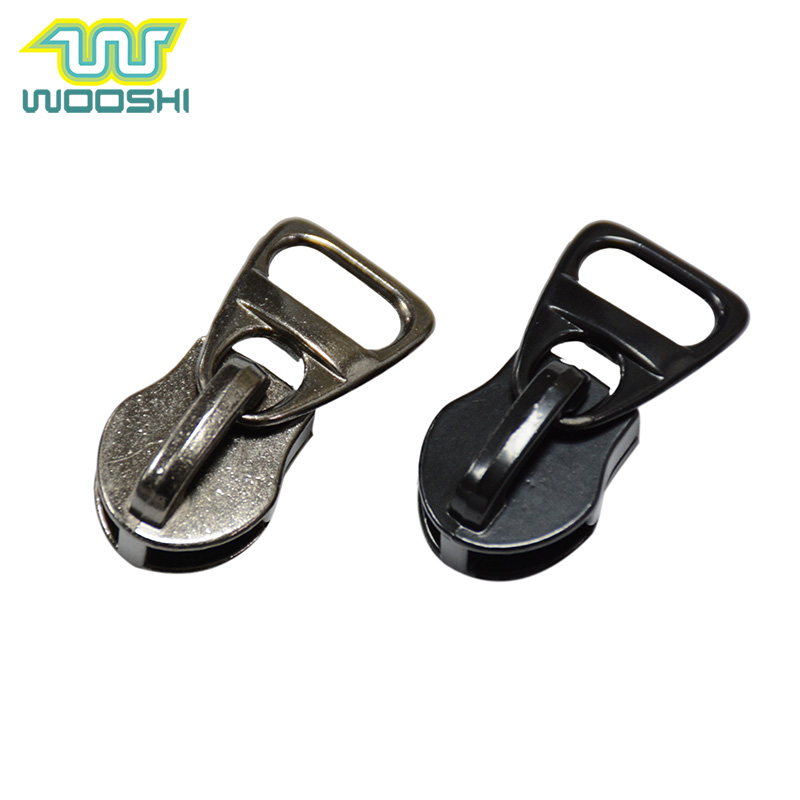 Factory Price Bag Accessory Plating Black Metal Zinc Alloy Zipper Slider For Packsack