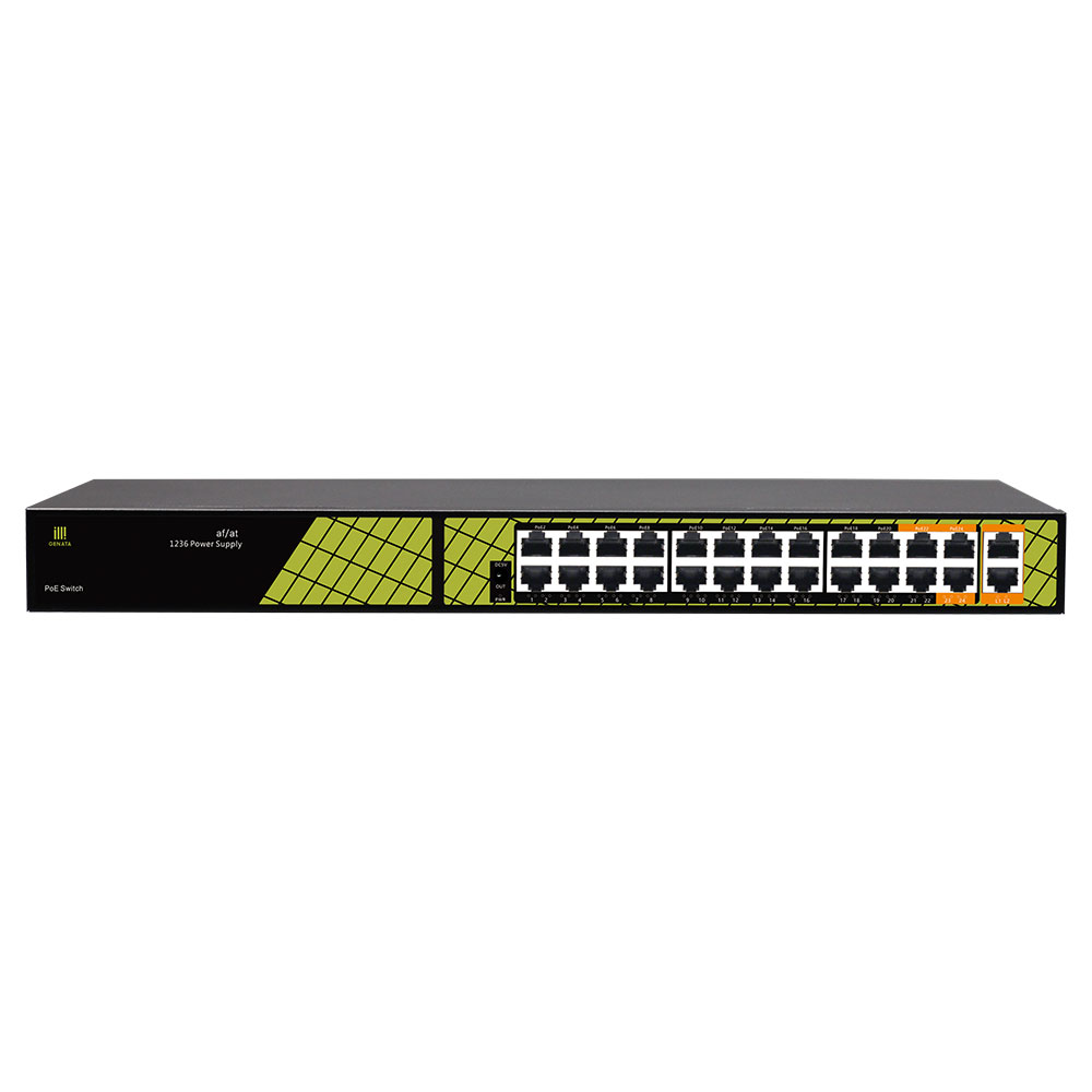 Ethernet PoE коммутатор Gigabit, 24 порта для сетевого коммутатора видеонаблюдения от производителя