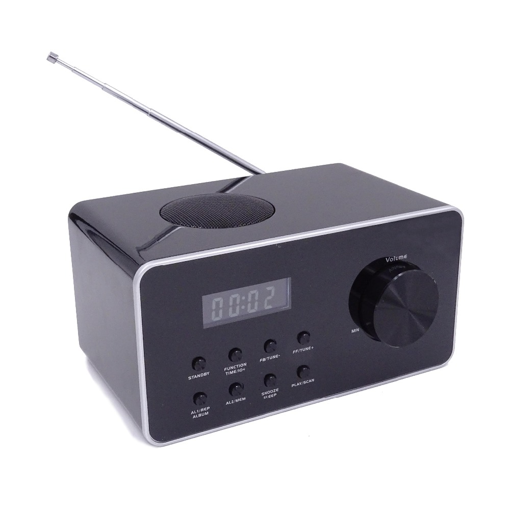 Настольный цифровой будильник (DAB/FM/AM Radio) с подсветкой, дополнительный USB + SD