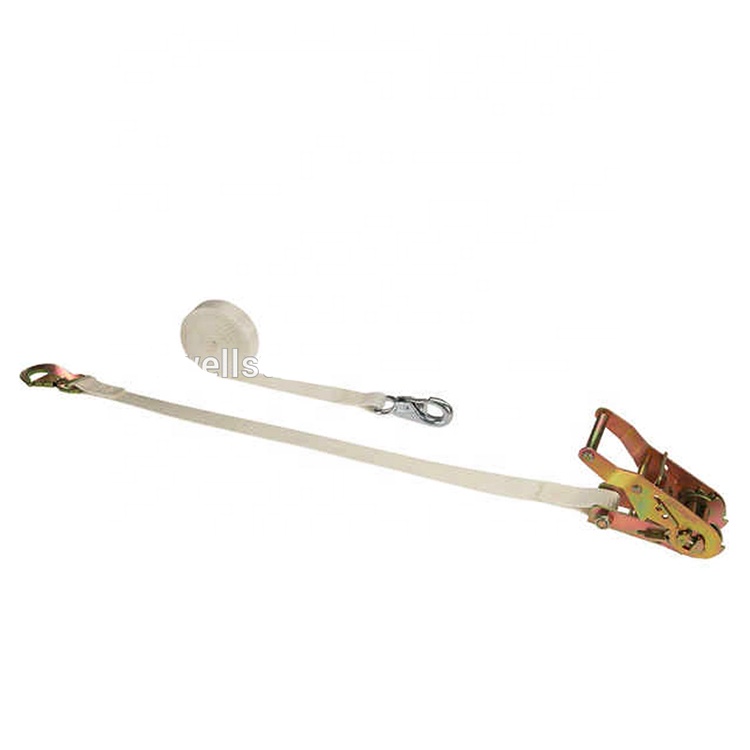 White tent ratchet bull nose snap hook tent ratchet strap