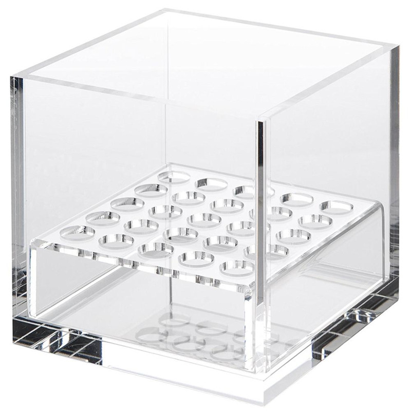 Настроить прозрачный куб perspex красоты держатель акриловый макияж губка держатель