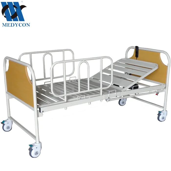 Hospital Bed Manufactured Electric Hospital Bed MDF Board Folding Bed Portable 2 Functions Medical Bed