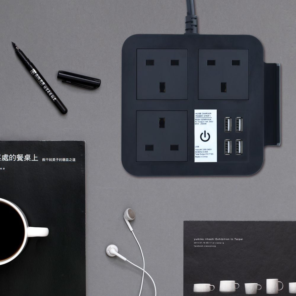 Оптовая цена стандарт Великобритании 3 way розетка Великобритания удлинитель usb
