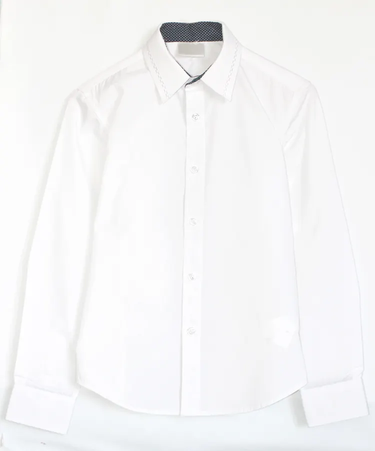 Cheap baby clothes cotton white new style fashion design school boys uniform shirts