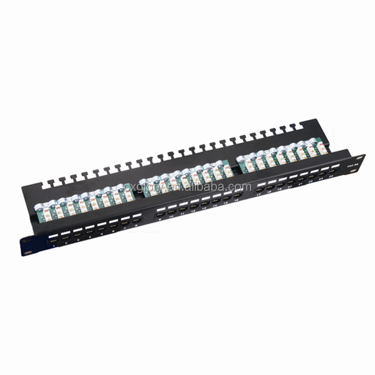 19 дюймов UTP cat5e cat6 24 порта патч-панель