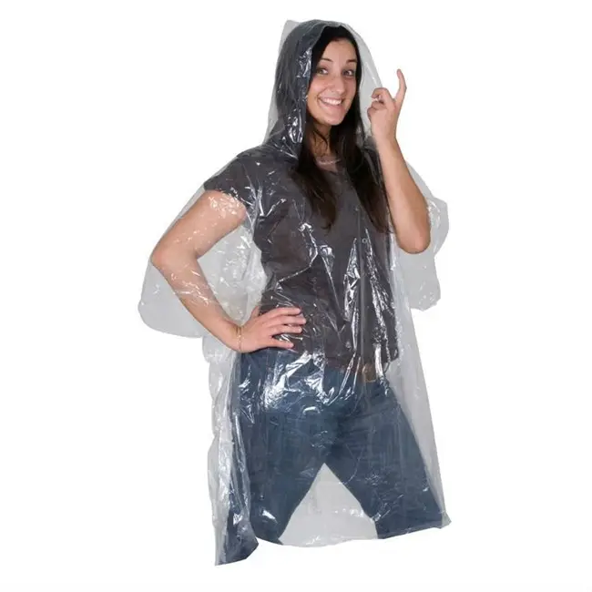 PE Rain Ponchos Disposable With Free printing