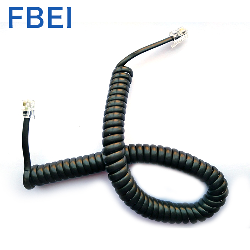 28AWG RJ11 телефонной линии 4P4C телефонные шнуры 2 м телефон coild шнур Кабели