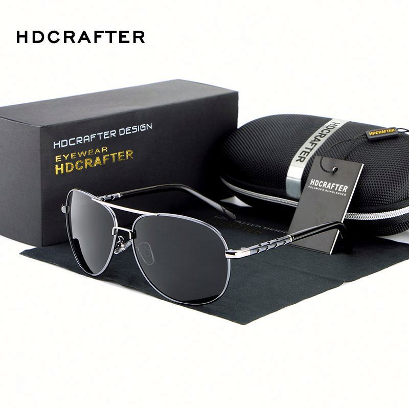 HDCRAFTER 2020 new men uv400 Polarized Sunglasses Alloy Vintage Sunglasses For Men Original Brand Designer