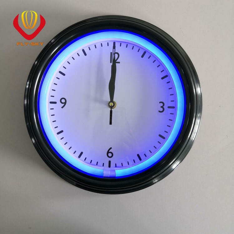 Hot selling product christmas decoration and home decoration neon wall clocks and LED Neon Clock