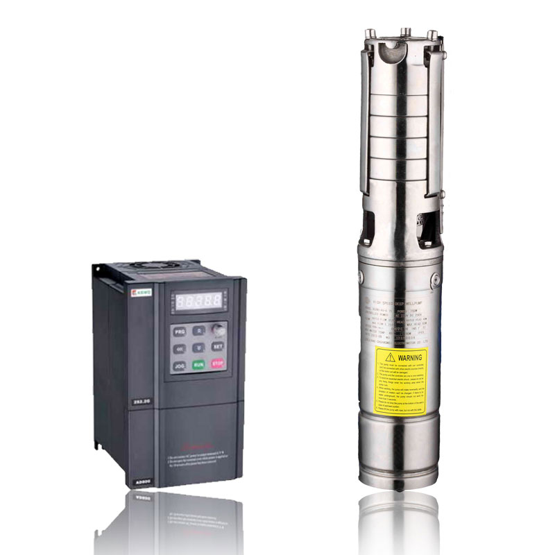 1.1kw (1.5hp) submersible solar water pump 100m deep well solar water pump