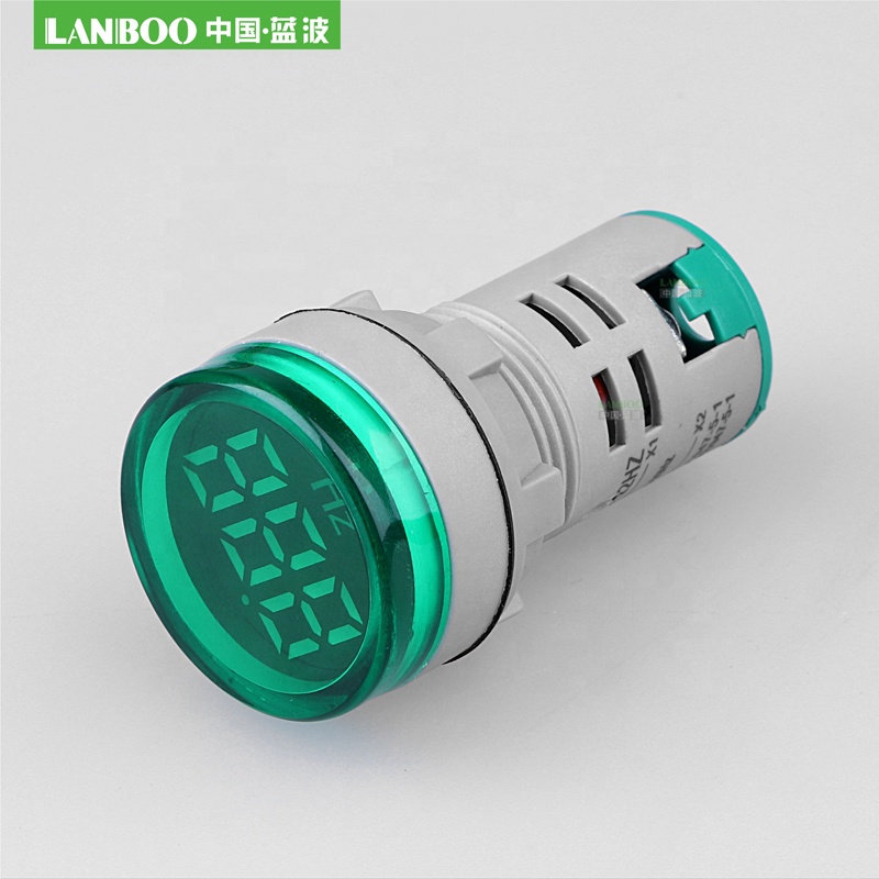 LANBOO 22 мм Зеленый светодиодный цифровой дисплей электричество Герц Частотный метр 0-99 Гц
