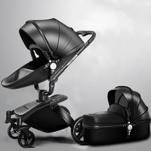 2019 Китай (материк) TS69 алюминиевая рама en1888 Кожаный Чехол Travel System Роскошные Детские коляски 2 в 1
