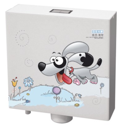 053H colorful cartoon painting plastic toilet flush tank children family