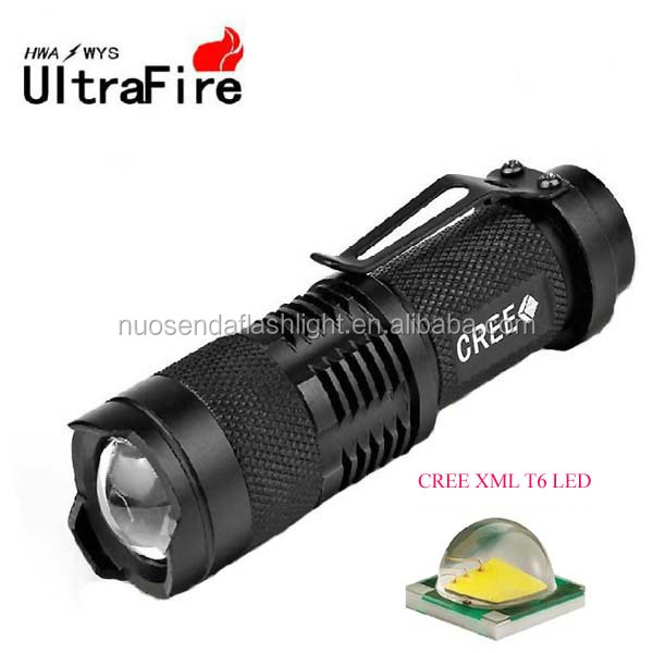 Светодиодный фонарь UltraFire SK68 XML T6 1000 люмен 3-режимный масштабируемый светодиодный фонарик (1xAA/1x14500)