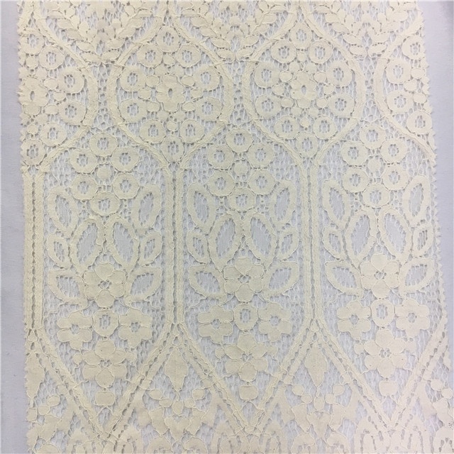 China wholesale nylon cotton rayon french eyelash thread lace dress fabric