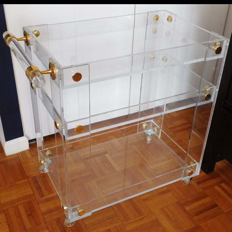 Мобильная тележка с колесиком для отеля Clear Lucite