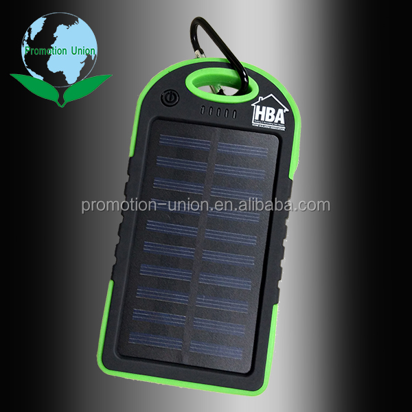 2021 hot sales waterproof outdoor 5000mah solar power bank power bank for mobile phone Portable outdoor charging