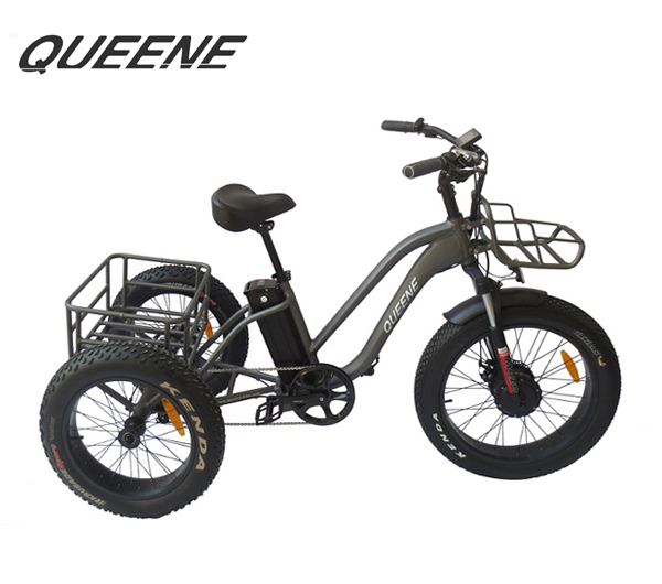 QUEENE/2018 горячая Распродажа давление в шинах жира Электрический трехколесный грузовой велосипед 3-х колесный велосипед для взрослых, чтобы сделать заказ