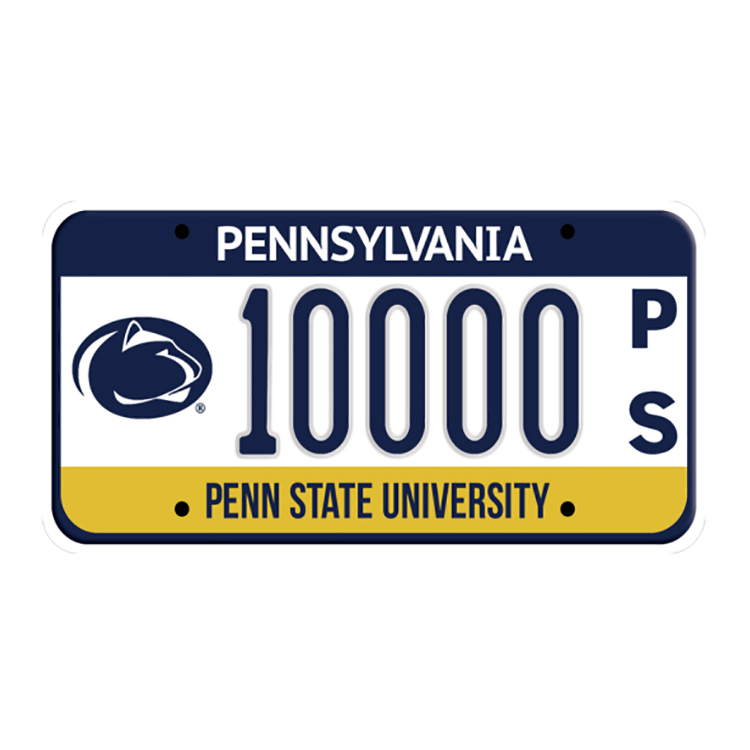 Factory hot selling embossed personalized customized design souvenir license plate