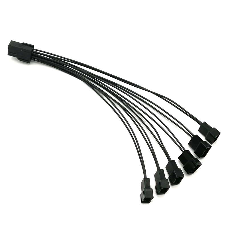 Высококачественный 6-контактный PCIE адаптер Angitu к 3pin/4pin PWM разделительному кабелю вентилятора 30 см