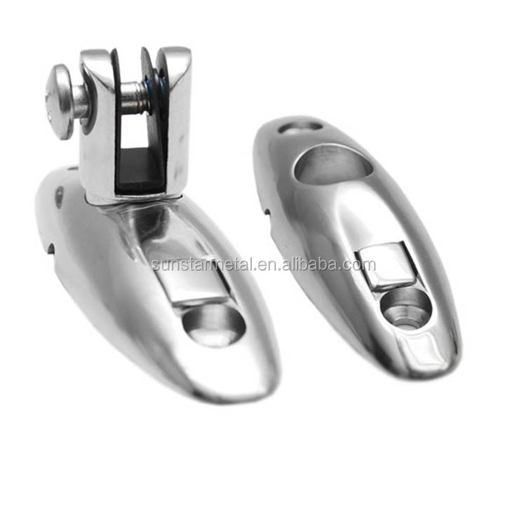 316 Stainless Steel Each Quick Release Bimini Top Swivel Hinge Deck Side Mount HINGE