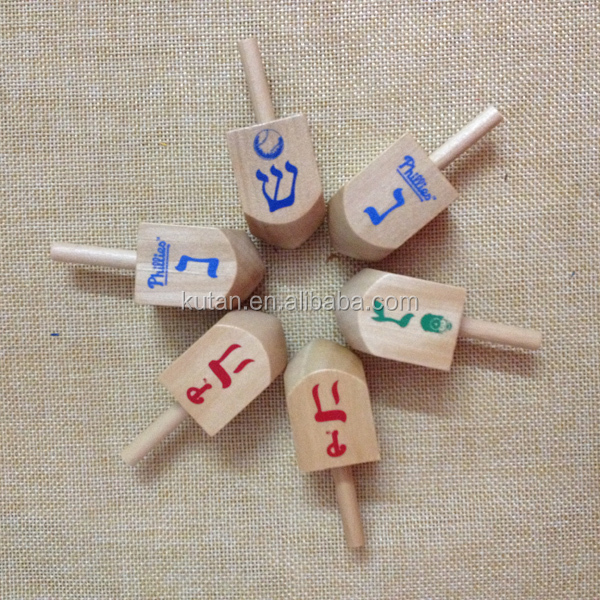 Деревянный Вращающийся Топ hanukka dreidel, еврейский подарок, 2017