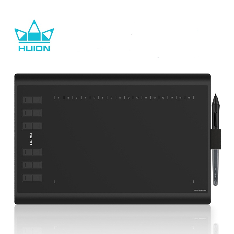 Графический планшет Huion H1060P для рисования, 8192 уровней, emr, с безбатарейным стилусом и функцией наклона