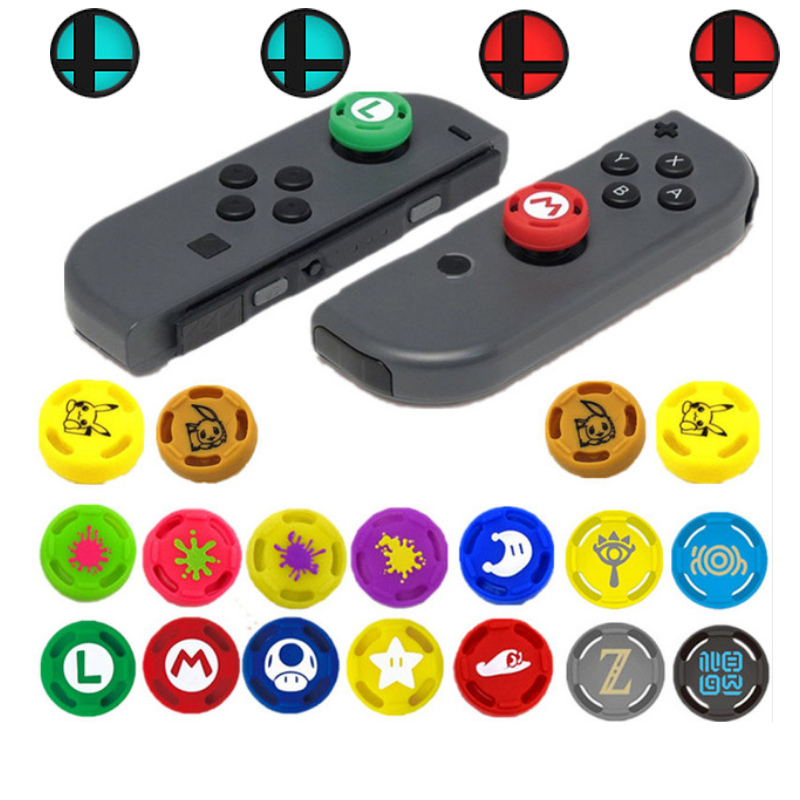 Силиконовые аналоговый стик Захваты крышки для Nintendo Switch NS JoyCon контроллер палочки кепки кожи для Joy-Con крышка
