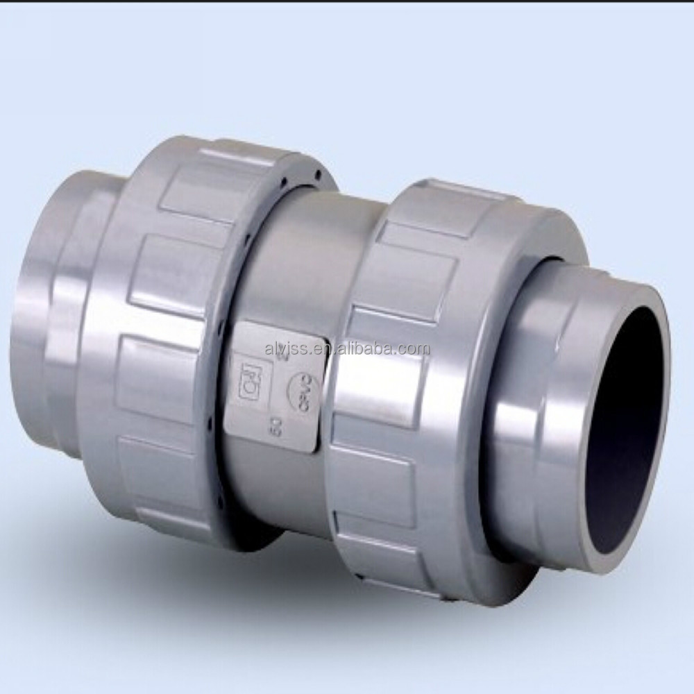 pvc ball check valve true union end type