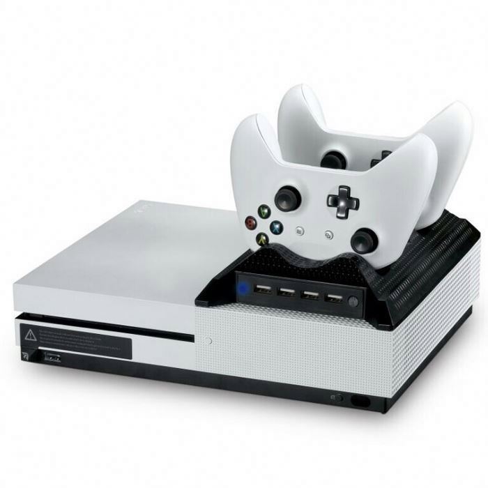 Двойной зарядный адаптер кулер вентиляторы для Xbox One S игровой консоли и контроллера