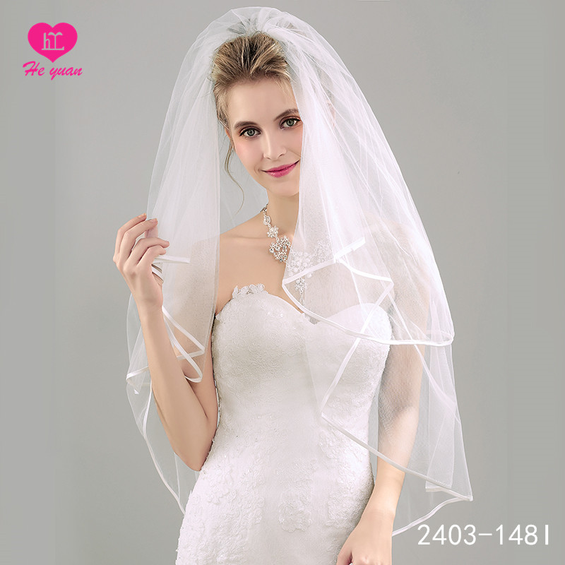 Классическая атласная Свадебная вуаль 2403-148I