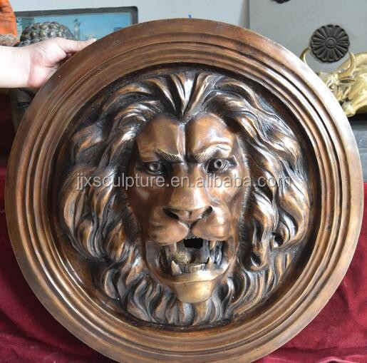 bronze home decoration lion head for wall decoration