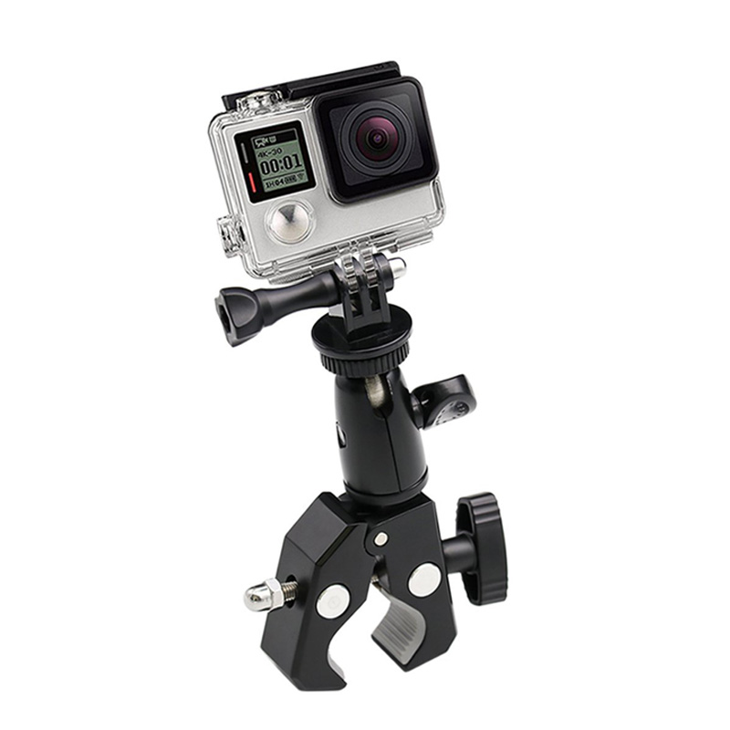 Bike Camera Mount 1/4-20 Thread Motorcycle Metal Holder for He ro 5 4 3  3 2 1 Sport Camera DSLR