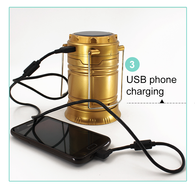 Светодиодный высокояркий Переносной Фонарь с зарядным устройством USB, перезаряжаемый светодиодный фонарь на солнечной батарее постоянного тока для кемпинга