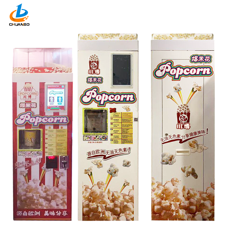 Automatic Multi Flavoured Popcorn Machine Vending Popcorn Machine With High Capacity