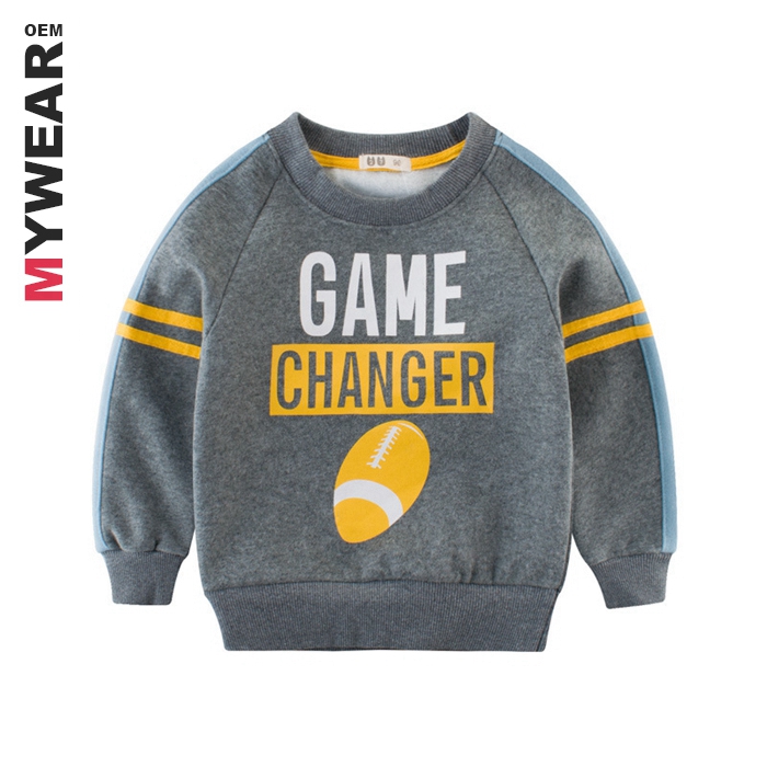 BY2532 дети crewneck Толстовка пользовательские с длинным рукавом printingsweatshirt логотип оптовая продажа