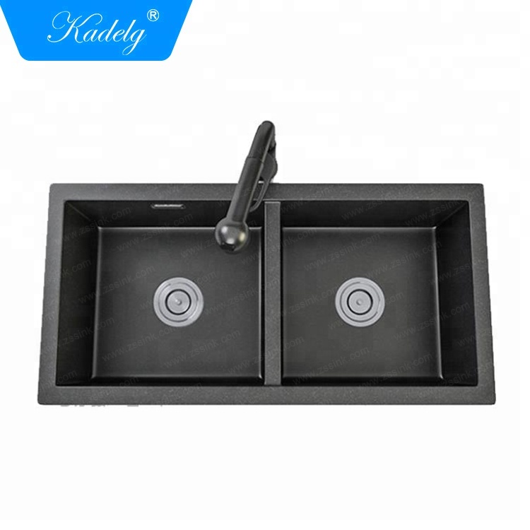 31 inch luxury heat resistant granite undermount double kitchen sink